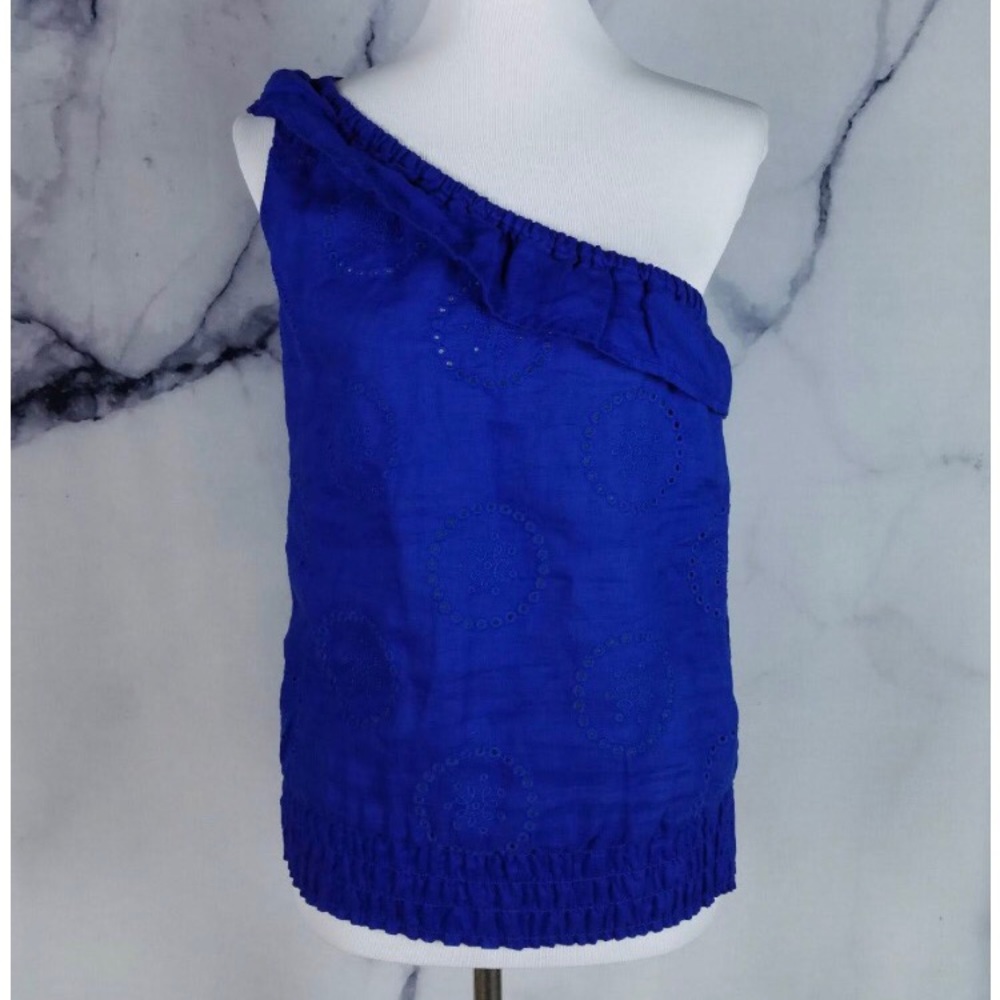Express One Shoulder Eyelet Tank